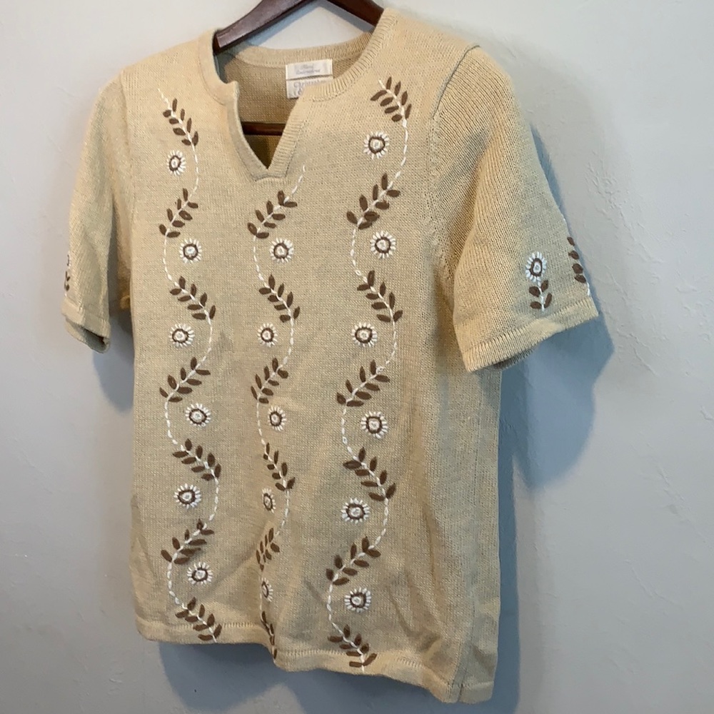 Christopher & Banks Hand Embroidered Sweater Small